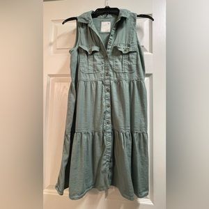 Brand New SO button up tiered tank dress